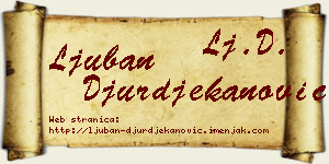 Ljuban Đurđekanović vizit kartica